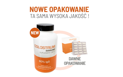 Colostrum Immune w nowym wydaniu – ta sama niezawodna jakość w nowym opakowaniu!